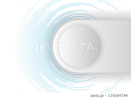Blue white abstract geometric tech background with linear circles Blue white abstract geometric tech background with linear circles 119384794