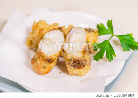 ポテサラちくわの磯辺揚げ 119384904