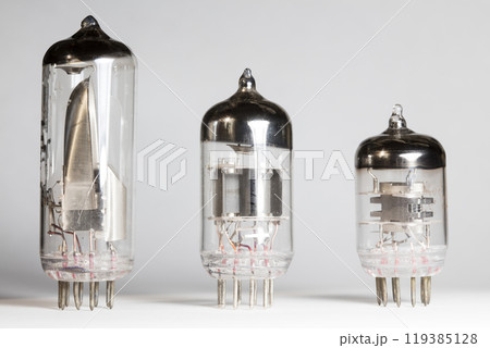 vacuum tube, retro radio lamp 119385128