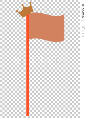 銅色の旗のイラスト 119385510