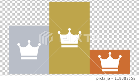 表彰台（金・銀・銅）のイラスト 119385558