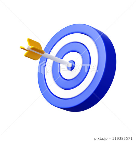 3DCG｜斜めから見た可愛いダーツの的と矢 119385571