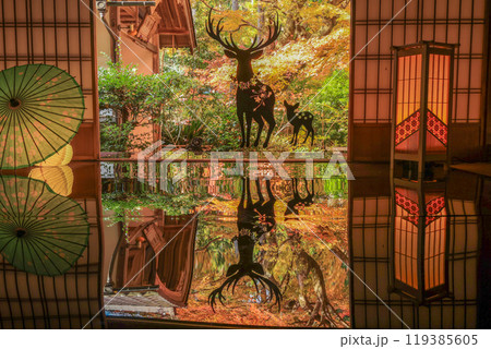 秋の湖南三山 長寿寺 秋の湖南三山 長寿寺 119385605