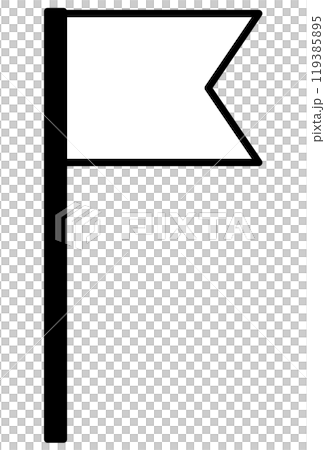 旗のイラスト【モノクロ】 119385895