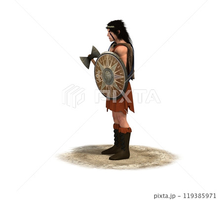 3D rendering, warrior character, illustration 3D rendering, warrior character, illustration 119385971