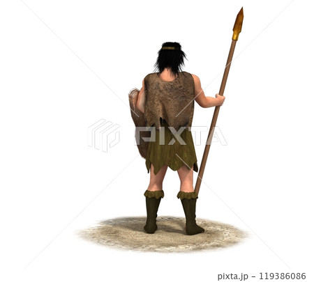 3D rendering, warrior character, illustration 119386086