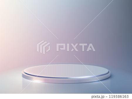 Minimalist 3D Podium with Iridescent Background, Featuring Lighting and Reflective Surfaces for Product Display, Mockup, and Showcase in Modern Design Concepts Minimalist 3D Podium with Iridescent Background, Featuring Lighting and Reflective Surfaces for Product Display, Mockup, and Showcase in Modern Design Concepts 119386163