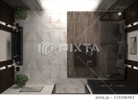 office, interior visualization, 3D illustration 119386463