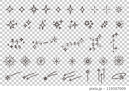 Sparkling hand-drawn illustration set 119387009
