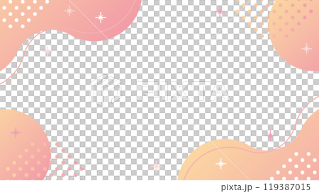Abstract frame with waves, geometry and glitter, pink gradation Abstract frame with waves, geometry and glitter, pink gradation 119387015