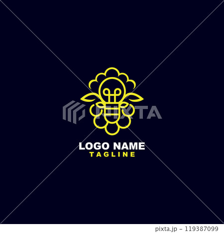 lamp sheep logo design vector lamp sheep logo design vector 119387099
