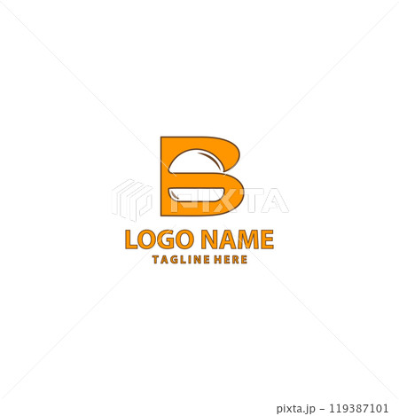 letter B burger logo design vector letter B burger logo design vector 119387101