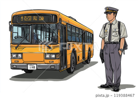 路線バスとバスの運転手 119388467