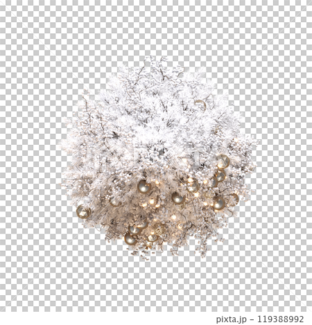 Christmas tree with decorations, isolate on a transparent background, 3d illustration, cg render Christmas tree with decorations, isolate on a transparent background, 3d illustration, cg render 119388992