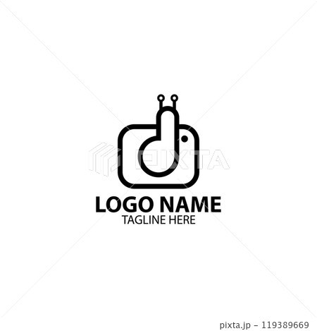 snail photo logo design vector snail photo logo design vector 119389669