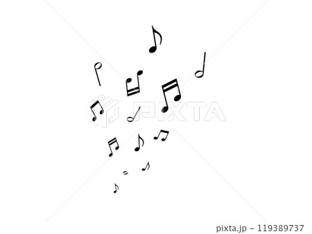 上へ広がっている音符 119389737