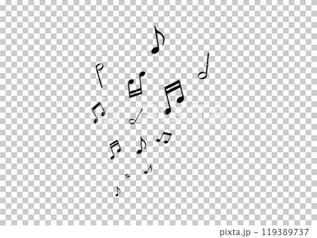 Notes spreading upwards 119389737