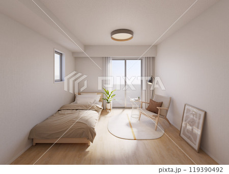 一人暮らしの部屋　1R　お洒落なナチュラルインテリア　女性向け 119390492
