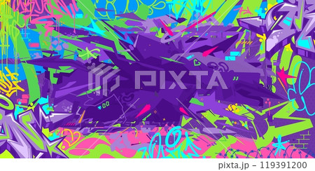 Cool Trendy Abstract Hip Hop Urban Street Art Graffiti Style Vector Illustration Background Banner Cool Trendy Abstract Hip Hop Urban Street Art Graffiti Style Vector Illustration Background Banner 119391200