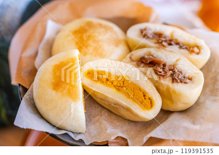 カボチャとキノコのおやき カボチャとキノコのおやき 119391535