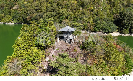 広島県世羅郡【廃万年寺観音堂】ドローン空撮_SHBS_No05 119392115