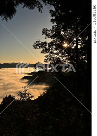 丹波高見城跡からの雲海 丹波高見城跡からの雲海 119393260