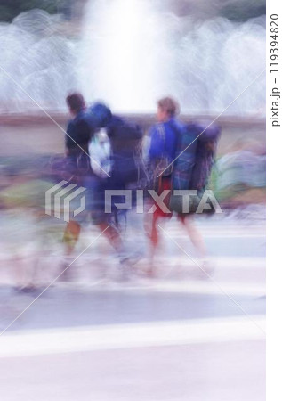 People's blurred motion in the city background People's blurred motion in the city background 119394820