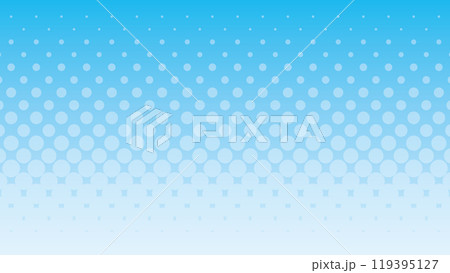 ハーフトーン　水色　背景　グラデーション	 119395127