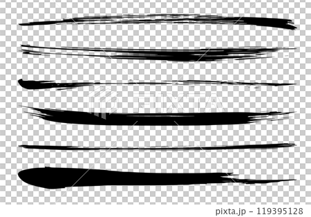 筆　ライン　セット　ベクター　素材	 119395128