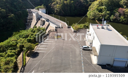 広島県三原市【野間川ダム】ドローン空撮_MNOMD_No18 119395509