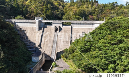 広島県三原市【野間川ダム】ドローン空撮_MNOMD_No12 119395574