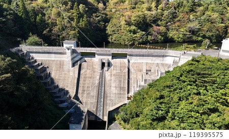 広島県三原市【野間川ダム】ドローン空撮_MNOMD_No13 119395575