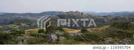 Anorthosite rock landscape near Egersund, Norway. 119395704