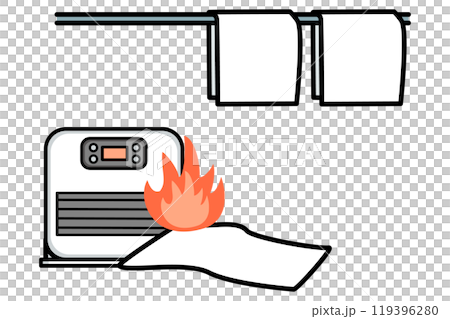 衣物掉落引發油暖風機火災事故圖解 119396280