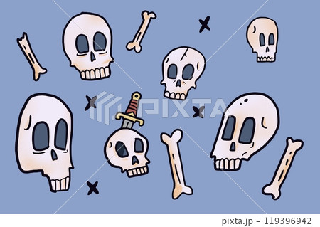 halloween element cute skull ghost design trick or treat halloween element cute skull ghost design trick or treat 119396942