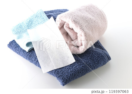 柔軟剤シートとタオル 119397063