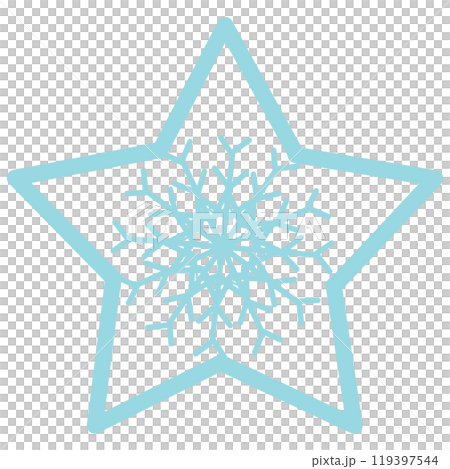 水色の星と雪の結晶 水色の星と雪の結晶 119397544