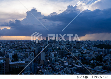 《東京都》東京都心のゲリラ豪雨 《東京都》東京都心のゲリラ豪雨 119397578