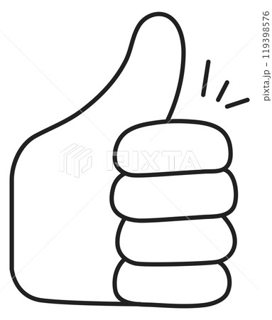 A thumbs up sign with a white background 119398576