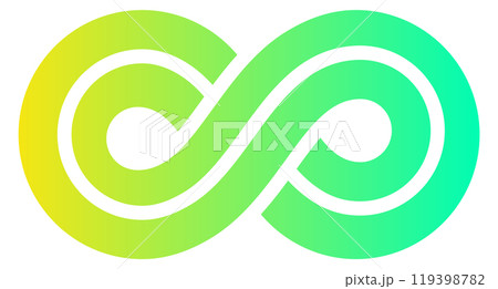 A green and white logo with a large circle and a smaller circle inside it 119398782