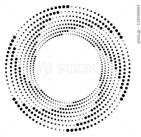 Round dot frame. Dynamic gradient motion effect 119398903