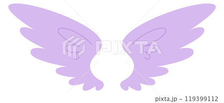 Fantasy wings icon. Fairytale creature mythical symbol Fantasy wings icon. Fairytale creature mythical symbol 119399112