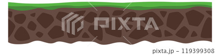 Ground layer for game landscape. Cartoon lawn surface 119399308