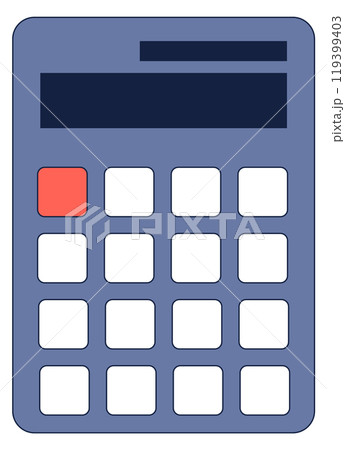 Calculator color icon. Math device. Counting numbers 119399403