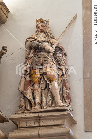 Alcobaca, Portugal - Mar 08, 2024: The Hall of the Kings at Alcobaca monastery of Santa Maria at Alcobaca, Portugal 119399688