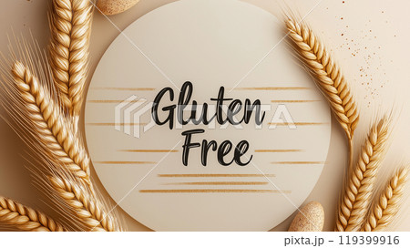 グルテンフリーのロゴ 119399916