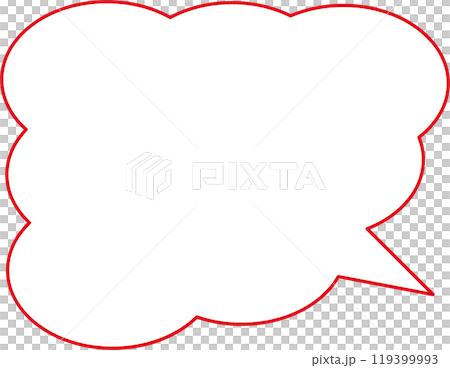 Simple red speech bubble 119399993