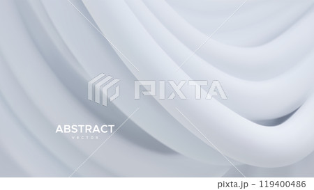 Abstract background with 3d curvy white stripes. 119400486