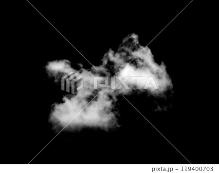 White cloud isolated on a black background, Real cloud photo, Separate white clouds on a black background have real clouds, White fluffy cumulus cloud isolated cut out on black background. White cloud isolated on a black background, Real cloud photo, Separate white clouds on a black background have real clouds, White fluffy cumulus cloud isolated cut out on black background. 119400703