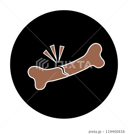Broken bone icon 119400816